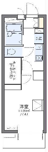 レオパレスヴィヴレ(1K/2階)の間取り写真