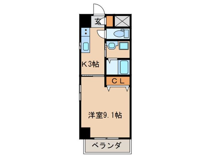 SSマンション(1K/2階)の間取り写真