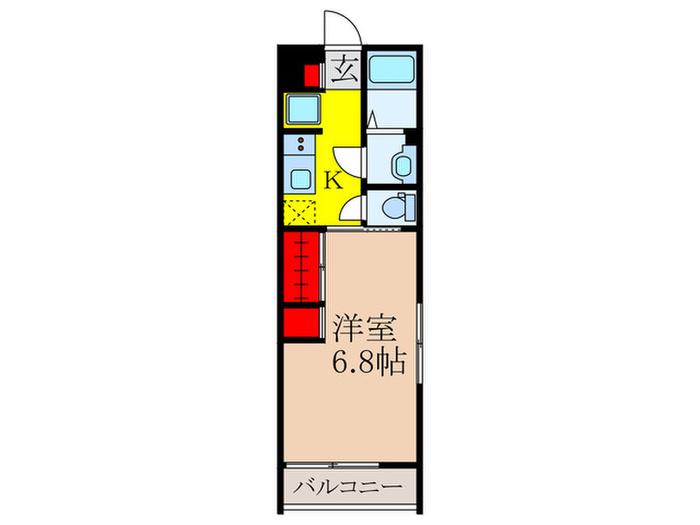 リブリ・Y.Y 響(1K/2階)の間取り写真