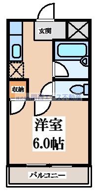 エクセル花園B棟(1K/2階)の間取り写真