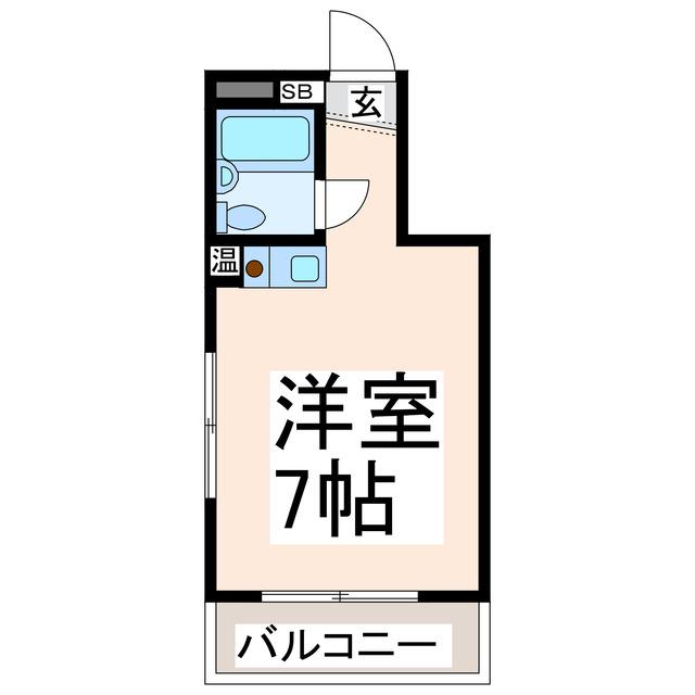 ロマネスク新町(ワンルーム/3階)の間取り写真