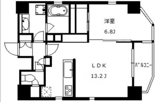 DIACOURT AZABU ディアコート麻布(1LDK/5階)の間取り写真