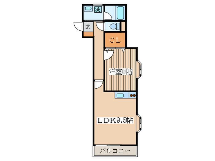 フローレンス(1LDK/1階)の間取り写真