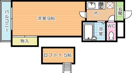シティプラザ戸畑(1K/4階)の間取り写真