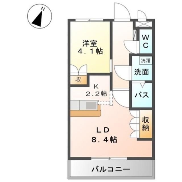 コンフォルト(1LDK/1階)の間取り写真