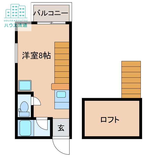 プリムローズ長崎(ワンルーム/1階)の間取り写真