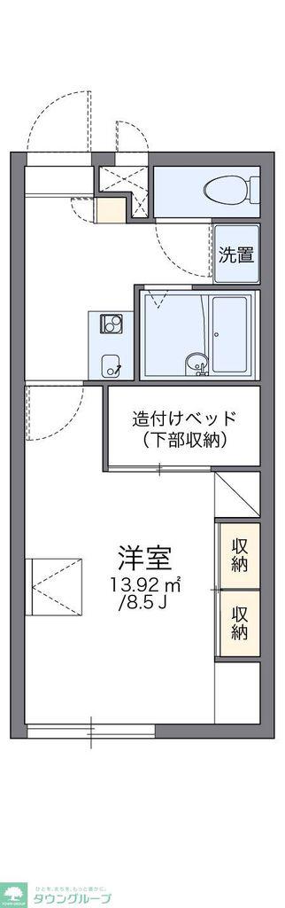 レオパレスサザンハイツ(1K/2階)の間取り写真