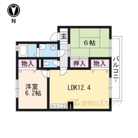 ファミールSETA(2LDK/2階)の間取り写真