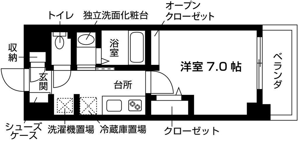 NDG 九産大前 BY NUDGEONE(ワンルーム/6階)の間取り写真