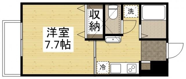 リビンハウス原尾島(1K/1階)の間取り写真