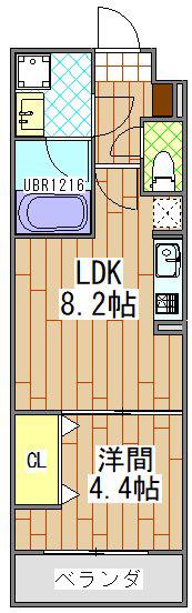 ライブリー花園(1LDK/3階)の間取り写真