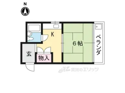 マンション メッカ(1DK/3階)の間取り写真