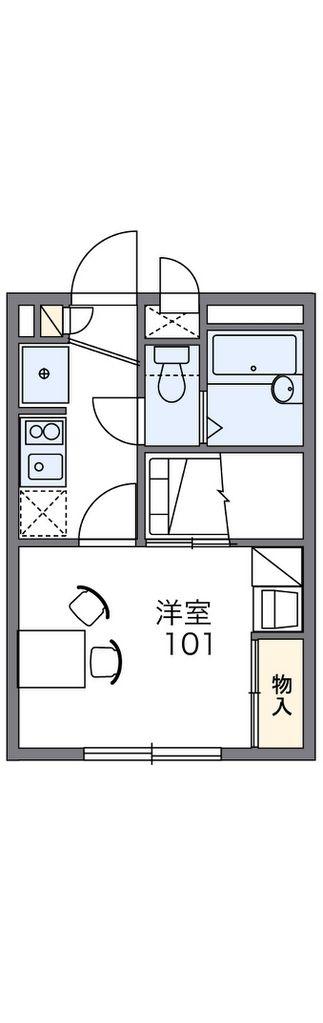 レオパレスイベリス(1K/2階)の間取り写真