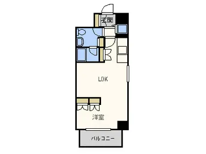 南堀江アパートメントシエロ(ワンルーム/14階)の間取り写真