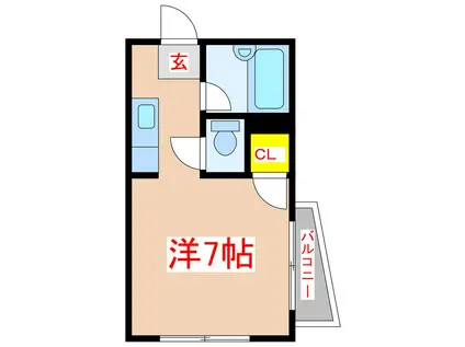 メゾンアリーナ(ワンルーム/5階)の間取り写真