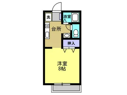 サンライフ豊成(1K/1階)の間取り写真