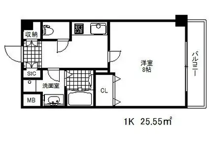 リアライズ神戸ウエスト(1K/2階)の間取り写真