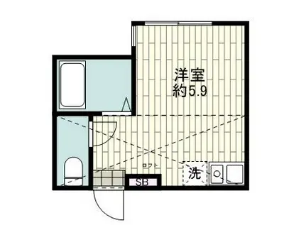 G・Aタウン石川町(ワンルーム/1階)の間取り写真