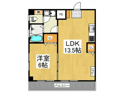 永井マンション(1LDK/2階)の間取り写真