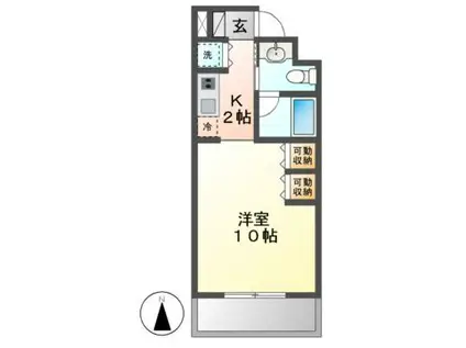 FULL HOUSE(ワンルーム/4階)の間取り写真