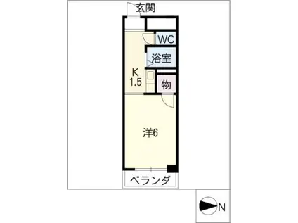 レスポアール鶴舞(1K/4階)の間取り写真