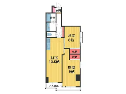 エソール・戸田22(2LDK/6階)の間取り写真