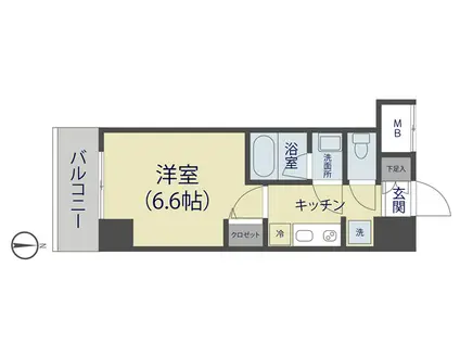 LUXENA TODA-KOEN(1K/5階)の間取り写真