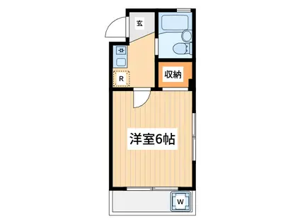 レジデンス三田(1K/3階)の間取り写真