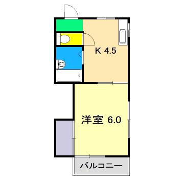 アゼリア20(1K/3階)の間取り写真