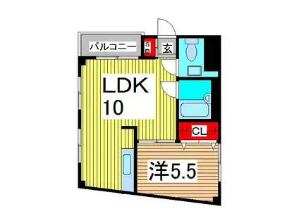 エスティーダジュール(1LDK/2階)の間取り写真