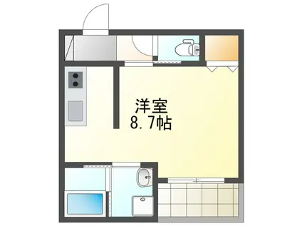 M・テラス西条大坪町 (ワンルーム/2階)の間取り写真