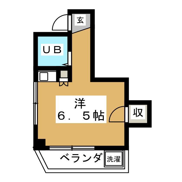 ドエル早坂(ワンルーム/3階)の間取り写真