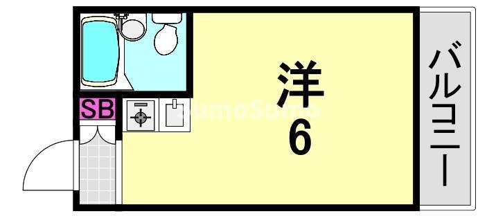 ダイドーメゾン苦楽園(ワンルーム/4階)の間取り写真