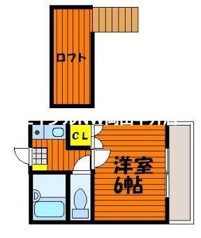 セフィラササキII(1K/2階)の間取り写真