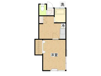 みすず荘(1K/2階)の間取り写真