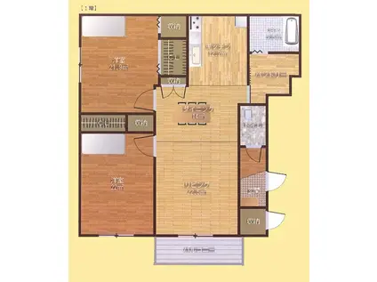アビタ萩見5(2LDK/2階)の間取り写真