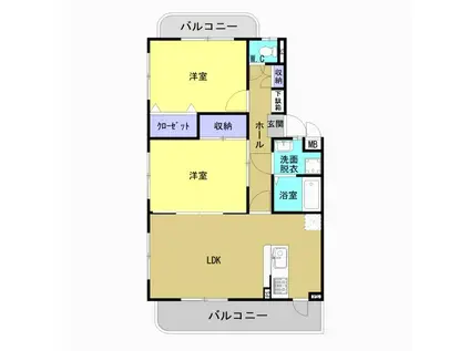 Y&M LIFE(2LDK/4階)の間取り写真