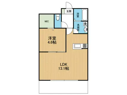 クロノス16月出(1LDK/5階)の間取り写真