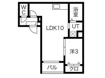 WARREN SHIBATAI(1LDK/2階)の間取り写真