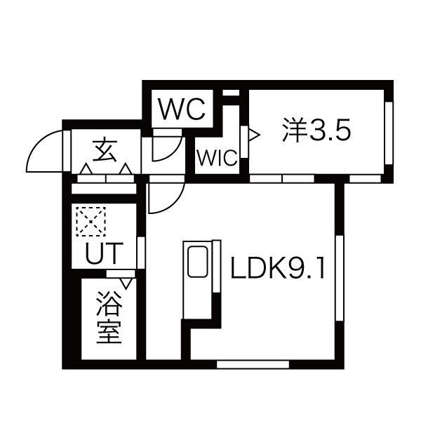 ASTAGE N31(1LDK/2階)の間取り写真