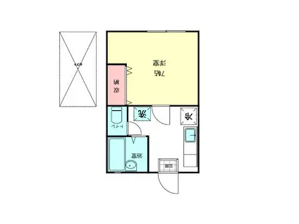 チェルシー上並榎(1K/1階)の間取り写真