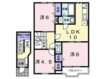 ボワ メゾンII(3LDK/2階)の間取り写真