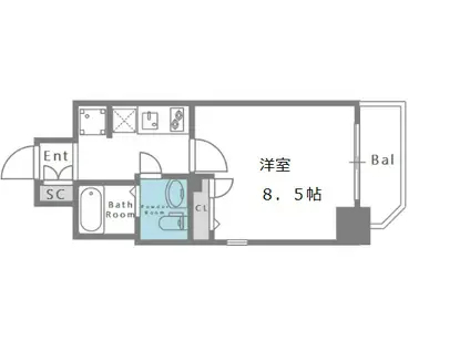 ラナップスクエア南堀江(1K/10階)の間取り写真