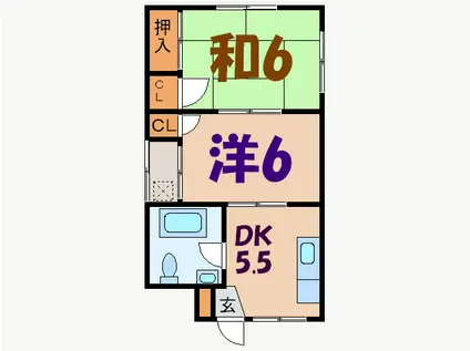 庄司マンション(2DK/4階)の間取り写真
