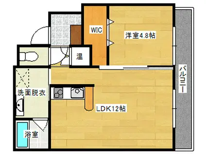 ルミエール幟(1LDK/4階)の間取り写真