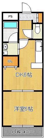 KN21白銀(1DK/4階)の間取り写真