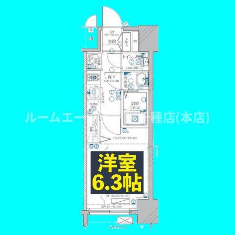 ディアレイシャス矢場町(1K/2階)の間取り写真