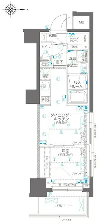 ZOOM高田馬場 3階階 間取り