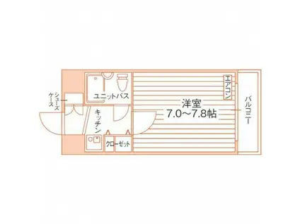 女子学生会館 ヴィヴァーチェ藤の森(1K/3階)の間取り写真