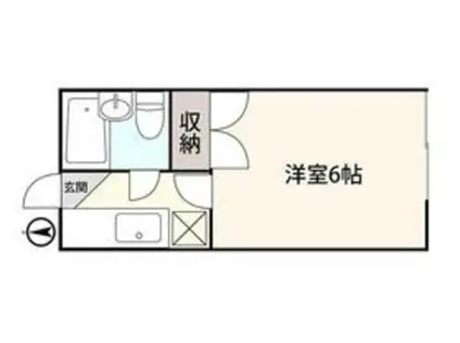 ラ・ネージュ上越(1K/2階)の間取り写真